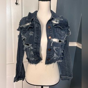Jean jacket - slightly cropped and distressed